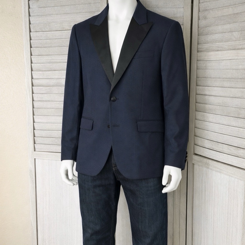 Nwt Scotch & Soda Men’s Navy Blazer | Xxl | 100% Virgin Wool | Limited Edition